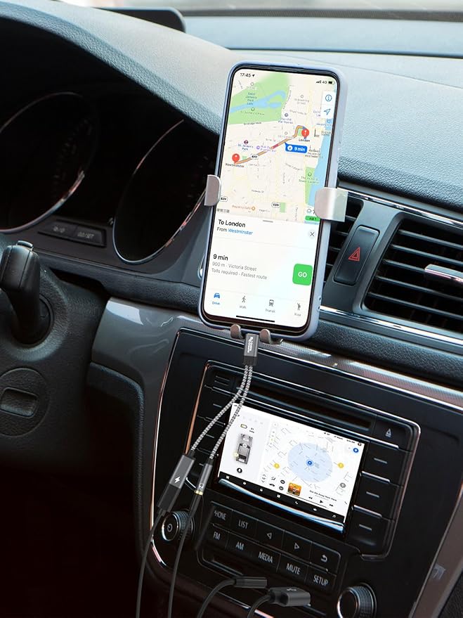 CableCreation USB C to 3.5mm Headphone and Charger Adapter with PD 100W 60W Fast Charging, USB C to Audio Jack Type C to Aux Cord for iPhone 16 15, Galaxy S24/S23/S22 Ultra+, iPad Pro/Air, Pixel 9/8+