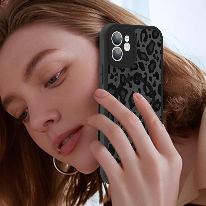 KANGHAR Case for iPhone 12 Phone Case [Compatible with Magsafe] Leopard Printed Pattern Cute Cheetah Protective Magnetic Case for Girls Women Men 6.1"