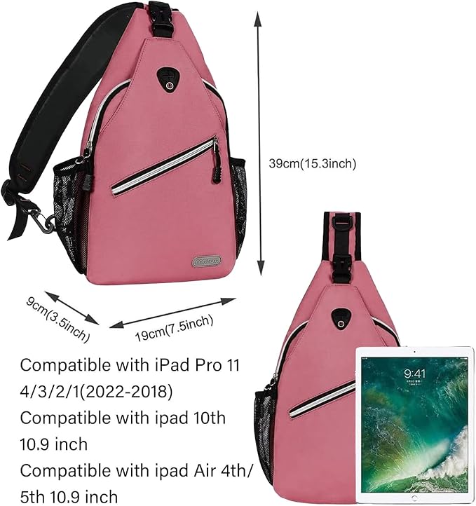 MOSISO Sling Backpack, Multipurpose Crossbody Shoulder Bag Travel Hiking Daypack