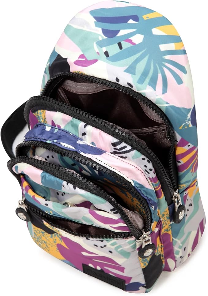 EVANCARY Small Sling Bag for Women Men, Sling Backpack Chest Daypack Crossbody Bag for Travel Outdoor Hiking