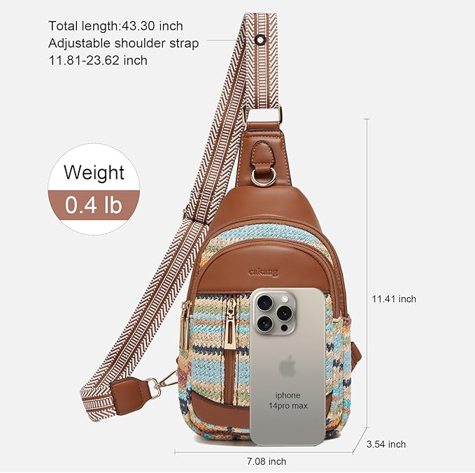 Womens Sling Bag Crossbody Bags for Women Vegan Leather Sling Backpack Daypack Fanny Pack Crossbody Purse Travel