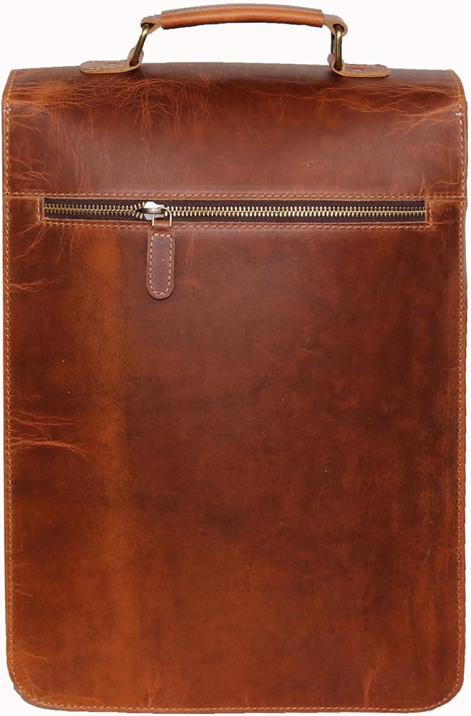 jaald Genuine Leather Messenger Bag Vintage Laptop Crossbody Bag Satchel Man Purse Shoulder Bag for man woman office bag