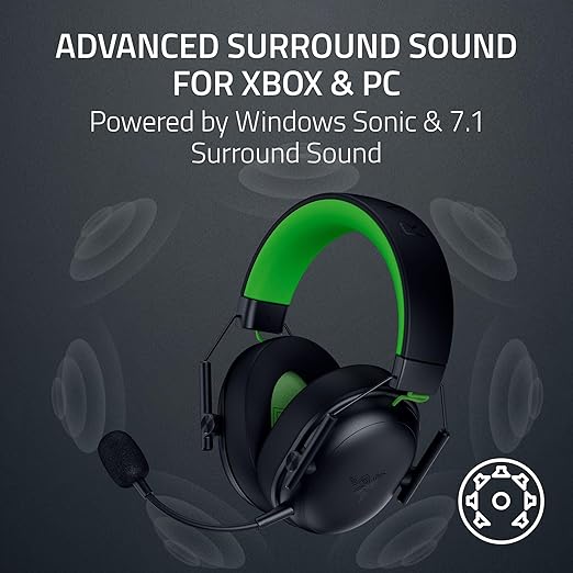 Razer BlackShark V3 X HyperSpeed Wireless Gaming Headset for Xbox: 50mm Drivers - Cardioid Mic - 2.4 GHz, Bluetooth, USB - Works with PC, Mac, PS5, Nintendo Switch - Long Battery Life - Black