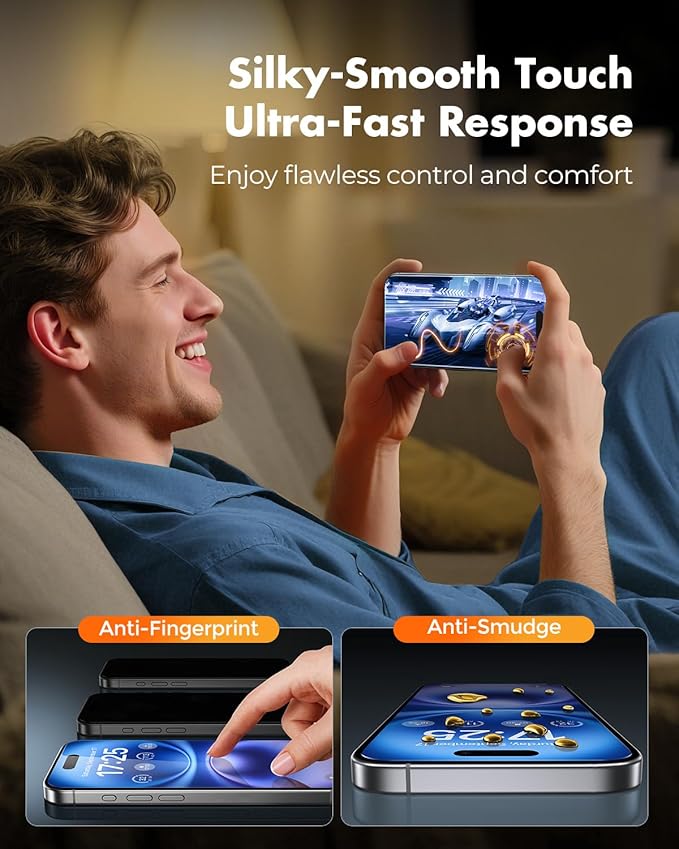 UNBREAKcable 2+2 Pack for iPhone 16 Screen Protector & Lens Protector 【Military-Grade】【Easy Install】【Efficient Night Shot】9H+ Shatterproof Tempered Glass Film,Bubble-Free&Anti-Fingerprint ,Case Friendly-6.1 inch