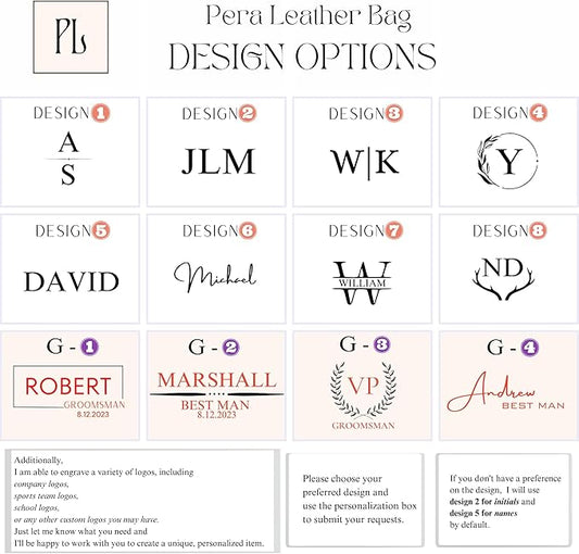 Personalized Leather Toiletry Bag for Men – Custom Engraved Shaving Dopp Kit with Name or Initial, Travel Gift for Groomsmen, Husband, Dad, Boyfriend, Birthday, Christmas, Anniversary, Gifts for Men