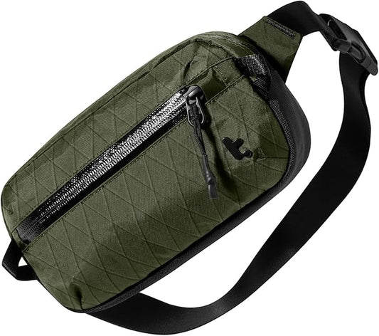 tomtoc 1.5L X-Pac Sling Bag with RFID Blocking, Crossbody Bag Minimalist Chest Shoulder Pack for Men/Women, Water-resistant Lightweight Casual Funny Pack for Travel, Daily Commute