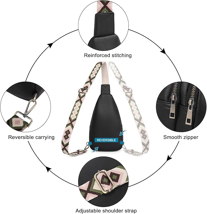 CLUCI Crossbody Bags for Women Men,Leather Sling Bag Cross Body Backpack for Woman Gifts for Women Birthday Unique