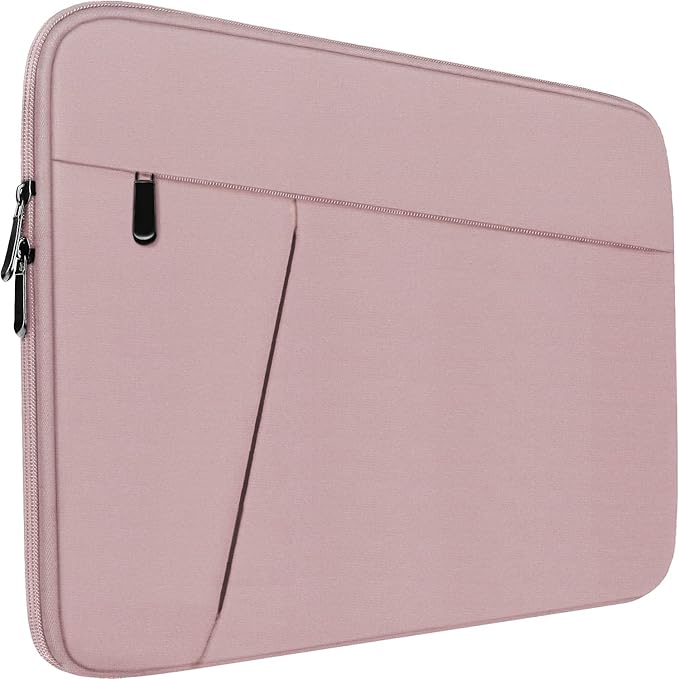 Laptop Sleeve Case 15.6 inch, Durable Shockproof Protective Computer Carrying Cover with Front Pocket, Briefcase Handbags Laptop Sleeve Bag for 15.6 inch HP, Dell, Acer, Asus, Notebook, Pink