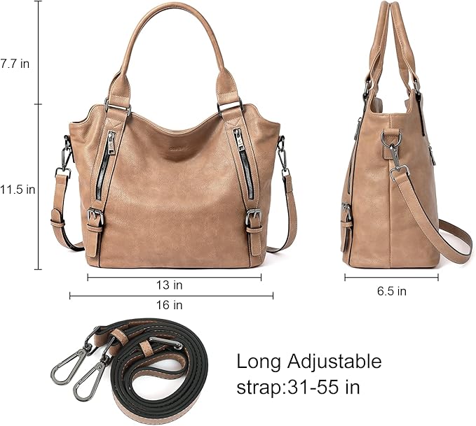 CLUCI Purses for Women Vegan Leather Handbags Tote Purse Shoulder Bag Large Ladies Hobo Bags