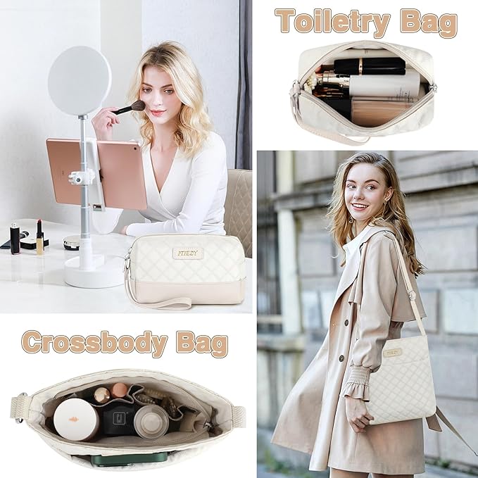 Weekender Bag for Women, Travel Duffel Bag Carry On Overnight Bag with Shoe Compartment Large Nylon Travel Weekend Tote Bag