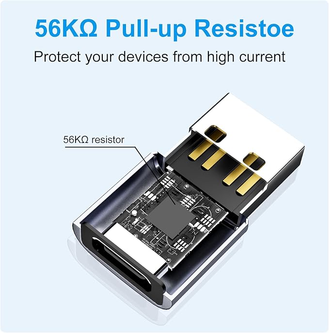USB to USBC Adapter 8 Pack,USB A to C Adapter,USBC Female to USBA Male OTG Connector,C Cable Converter for iPhone,iWatch,Car Play,Charger,Grey