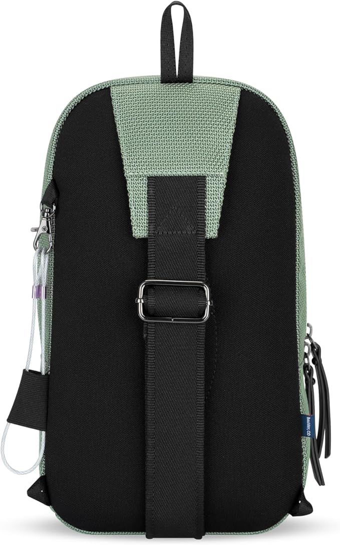 Sherpani Metro, Anti Theft Sling Bag, Sling Backpack, 5L Travel Bag, Shoulder Chest Purse, Crossbody Backpack for Women, Metal Hardware, Travel Gift (Aloe Mist)