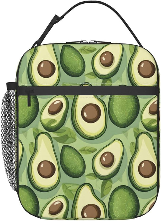 Avocado Lunch Box Insulated Lunch Bag for kids Girls Boys Women,Reusable Lunch Box Containers for Women Men,Durable Cooler Tote Bag Lunchbox for Office/School/Picnic