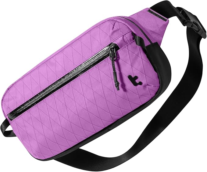 tomtoc 3.5L X-Pac Sling Bag with RFID Blocking, Crossbody Bag Minimalist Chest Shoulder Pack for Men/Women, Water-resistant Lightweight Casual Funny Pack for Travel/Daily Commute