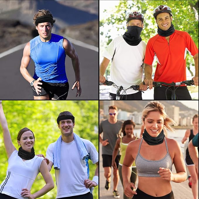 Geyoga Winter Face Mask for Men UV Protection Mask Sunscreen Breathable Windproof Neck Gaiters Scarf Fishing Cycling Running