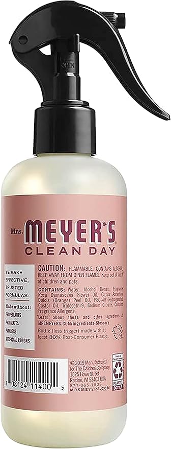 Mrs. Meyer’s Clean Day Room Freshener Spray, Rose Scent, Limited Edition Scent, Contains Essential Oils 8 Fl Oz (Pack of 6)