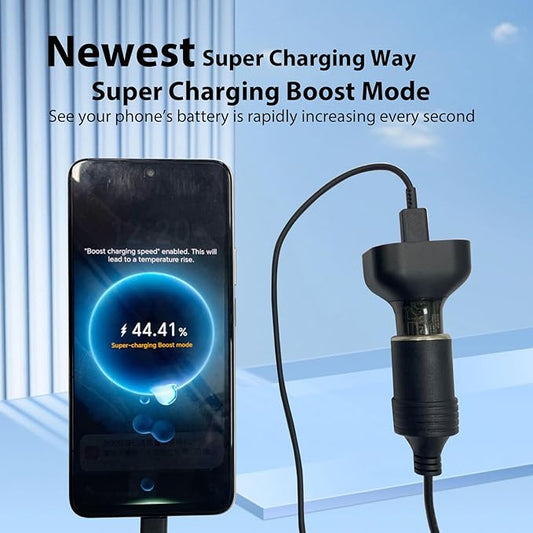 6 in 1 Multi Port USB C Car Charger Adapter PD 30W 6 Ports Super Fast Charging Cigarette Lighter Adapter 2 USB-C for MacBook iPhone 16/15/14/13/12 Galaxy Android Phones
