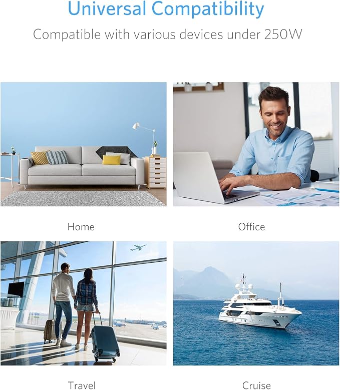 BESTEK 220v to 110v Voltage Converter, US to Europe Converter for Hair Straightener/Curling Iron, Power Converter for European Travel, (US/AU/EU/UK/India/South Africa Universal Plug Adapter)