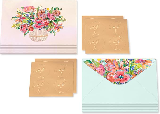 Papyrus 14-Count Blank Cards with Envelopes and Seals (Floral)