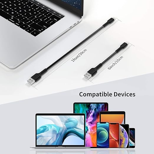 6 inch iPhone Charge Cable Short, 0.5ft 5Pack USB to Lightning Cord for Fast Charging Stations Compatible with Apple iPhone 12 11 Pro Max Xs 8 7 6 5 Plus, iPad Air/Mini