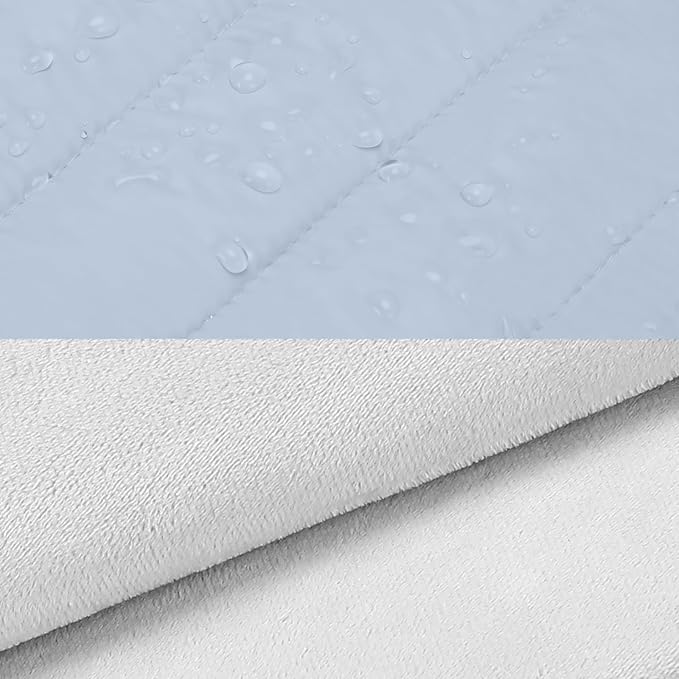 MOSISO 15-15.6 inch Laptop Case, 16 inch Puffy Laptop Sleeve Compatible with MacBook Pro 16, HP Dell ASUS Acer Toshiba Lenovo Notebook Computer, Polyester Horizontal Bag with Small Case, Baby Blue