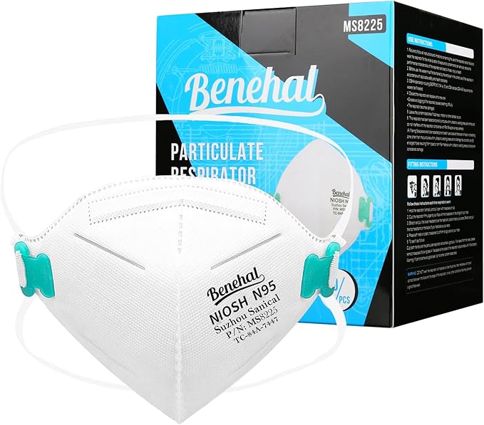 N95 NIOSH Approved Mask Particulate Respirators,N95 Face Masks Respirators, Individually Wrapped