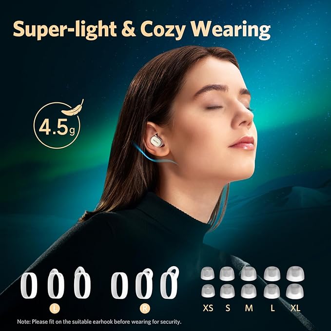 EarFun Free Pro 3 Noise Cancelling Wireless Earbuds, Hi-Res Sound, Snapdragon Sound with Qualcomm aptX™ Adaptive, 6 Mics ENC, Bluetooth 5.3 Earbuds, Multipoint Connection, Custom EQ App, Silver White