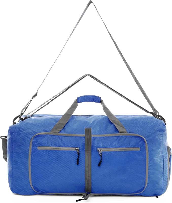 Dimayar Travel Duffle Bag for Men Women - Foldable Duffel Bag with Shoes Compartment - Overnight Bags Waterproof & Tear Resistant(115L,Navy Blue)