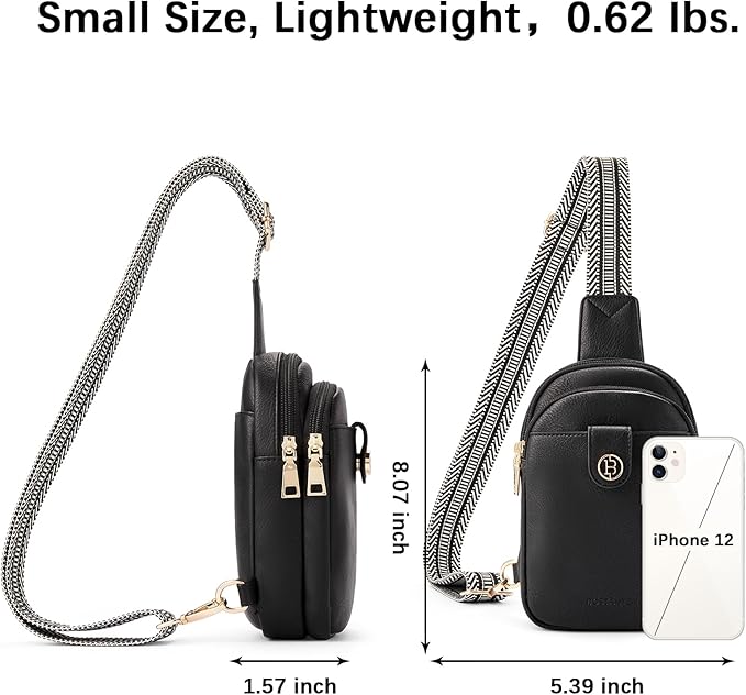 BOSTANTEN Small Sling Bag Crossbody Bags for Women Trendy Crossbody Purse Leather Chest Bag