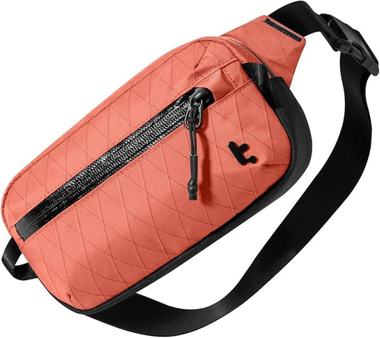 tomtoc 1.5L X-Pac Sling Bag with RFID Blocking, Crossbody Bag Minimalist Chest Shoulder Pack for Men/Women, Water-resistant Lightweight Casual Funny Pack for Travel, Daily Commute