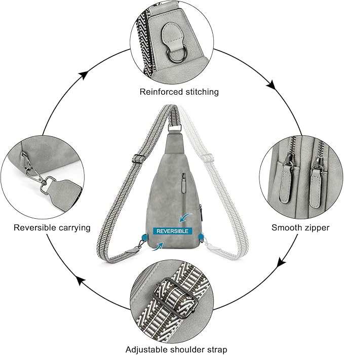 CLUCI Crossbody Bags for Women Men,Leather Sling Bag Cross Body Backpack for Woman Gifts for Women Birthday Unique