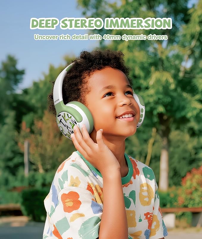 Kids Active Noise Cancelling Headphones - 60H Playtime, 85dB Safe Volume, USB-C Fast Charge, Bluetooth 5.4 - Wireless Headphones for iPad/Airplane/Tablet