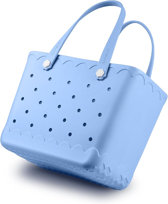 Armerssi Rubber Tote Bag For Women Large Rubber Beach Bag Waterproof Washable Handbag Durable Tote Bag Beach Swimming Travel