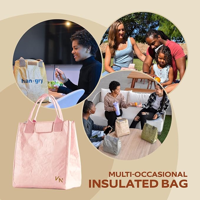 VonNova Women’s Insulated Lunch Bag with Premium 4mm Cooler Insulation, Cute Large 7L Lunch Tote for Office, Durable Small Lunch Box for Women, Stylish Lunchbox for Adults, Teens, Nurses, Teachers