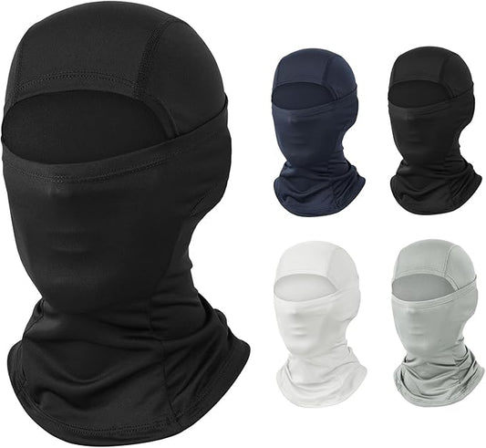 4 Pack Summer Balaclava Face Mask Sun UV Protection Hood Breathable Face Mask for Men Women - Motorcycle Fish