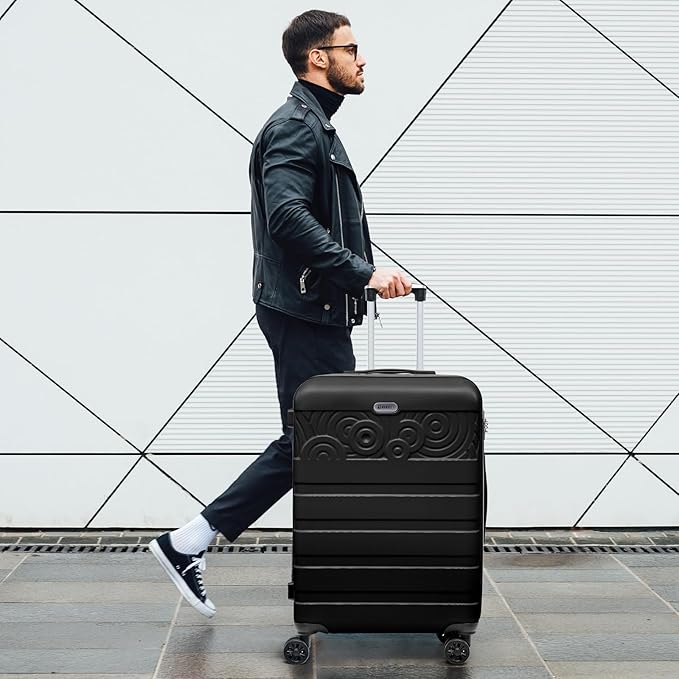 Krute Luggage 28 Inch Suitcase With Spinner Wheels Large Suitcases Lightweight Hard Shell PC ABS TSA Lock Checked Luggages