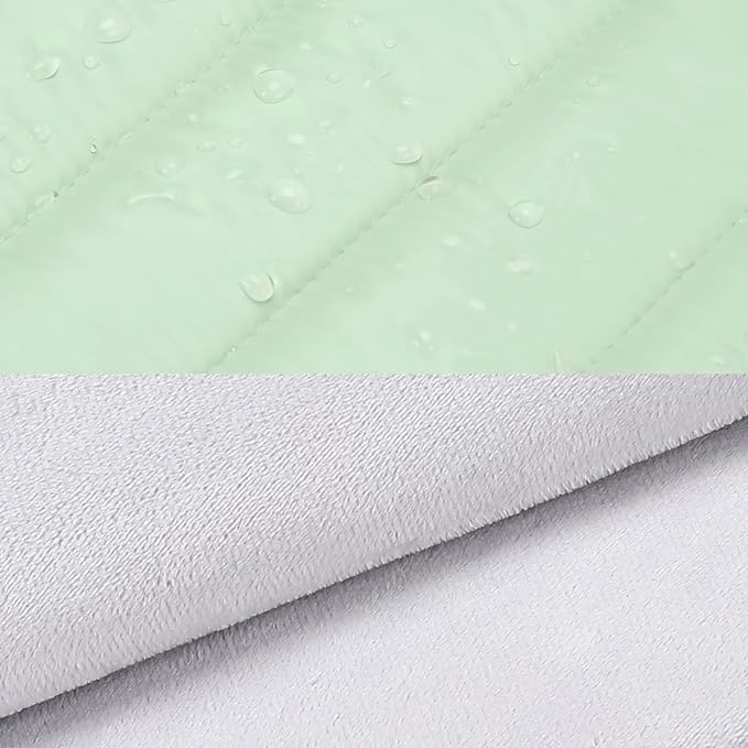 MOSISO 13.3 inch Laptop Case, 13-13.3 inch Puffy Laptop Sleeve Compatible with MacBook Air 13 13.6 M4 M3 M2 M1/Pro 13/Pro 14, HP Dell ASUS Lenovo,Polyester Horizontal Bag with Small Case, Mint Green