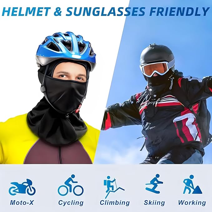 4 Pack Summer Balaclava Face Mask Sun UV Protection Hood Breathable Face Mask for Men Women - Motorcycle Fish