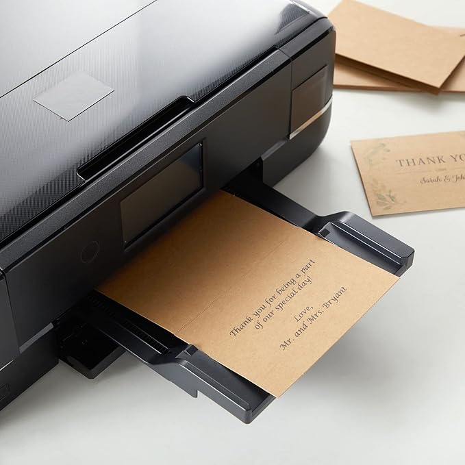 Blank Kraft Paper Cards & Envelopes - 4 x 6 in, 100-Pack - For Wedding Invitations & Birthday Greetings - DIY Card Making Supplies