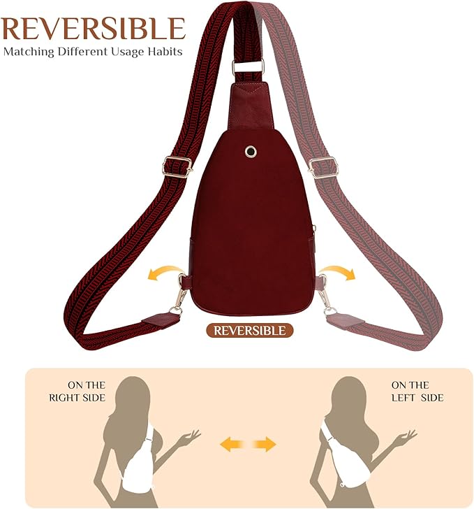 Small Leather Sling Bags for Women Fashion Crossbody Backpack Purse Sling Crossbody Bags