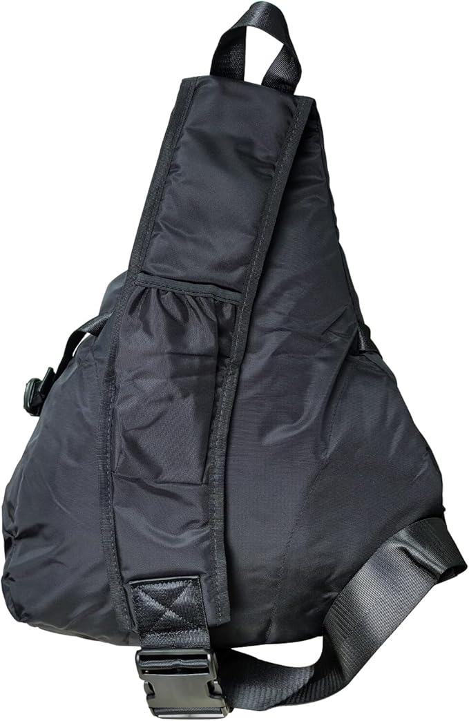 Large Sling Bag Laptop Backpack Cross Body Messenger Bag Shoulder Travel Rucksack (D- Black)