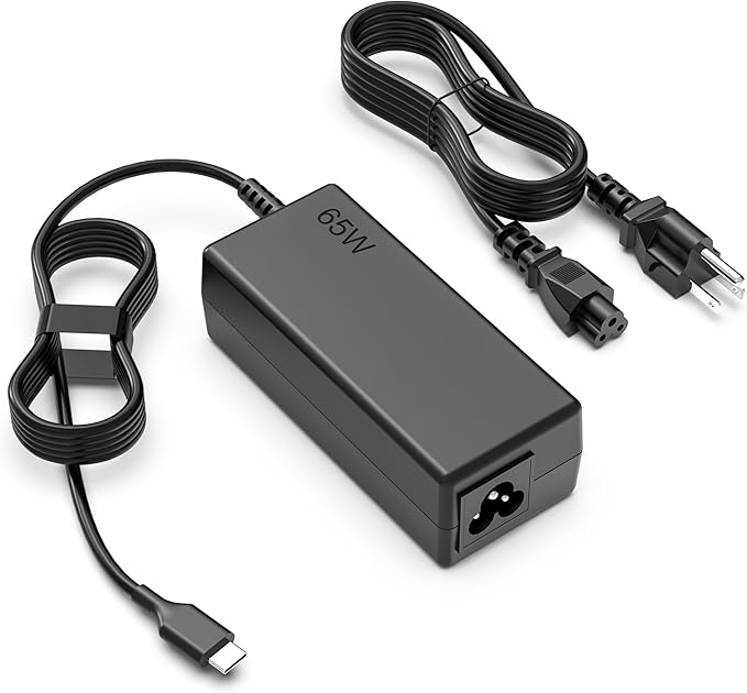 SLE-TECH 65W USB C AC Adapter Compatibile with Lenovo Thinkpad/Yoga/Chromebook,T480 T480S C930 C940 100e 300e 500e ADLX65YLC3D 4X20M26268 ADLX65YDC2A