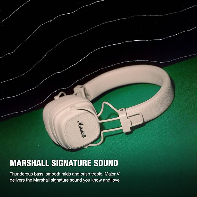Marshall Major V On-Ear Wireless Bluetooth Headphone - Cream