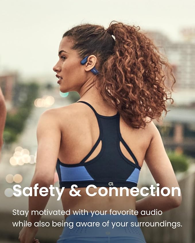 SHOKZ OpenRun Mini (AfterShokz Aeropex Mini) -Bone Conduction Open-Ear Bluetooth Sport Headphones - Waterproof Wireless Earphones for Workouts and Running - Built-in Mic, with Headband