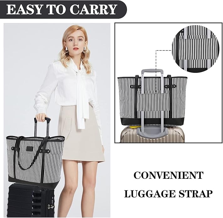 RAVUO Laptop Tote Bag for Women, Water Resistant 15.6 Inch Computer Handbag Purse Teacher Bag With Portable Small Pouch