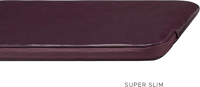 Comfyable Slim Protective Laptop Sleeve Compatible with 13/13.3/14 Inch MacBook Air & MacBook Pro, Mac Travel Case, Laptop Pouch, Slim PU Leather Cover M4/M3/M2/M1 2025-2021, Berry Brown
