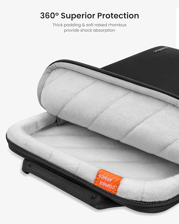 tomtoc DefenderACE 11 Inch iPad Case Sleeve Bag for 2025 11 Inch iPad Air M3 & iPad (A16), iPad Pro M4,M2&M1, 10.9-inch iPad 10 & Air 5, 10.2-in iPad 9, 360 Protection Spill-Water Resistant Tablet Sleeve Carrying Case