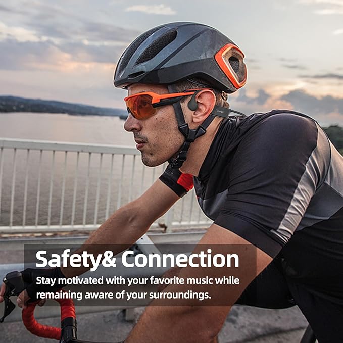 Tayogo Swimming Headphones, IPX68 Waterproof Bone Conduction Headphone Bluetooth 5.4, Open Ear Headset,32G of MP3 Player, Running, Cycling, Earbuds Underwater