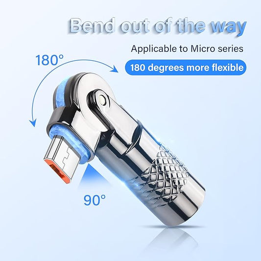 SinLoon 2 Pack USB C to Micro USB Adapter USB Type C Female to Micro 5Pin Male Connector 180 Degree Rotation Converter Connector Support Charge Data for Phone