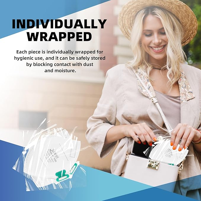 NIOSH Approved N95 Mask Particulate Respirators, Pack of 40 N95 Face Masks, Individually Wrapped,White